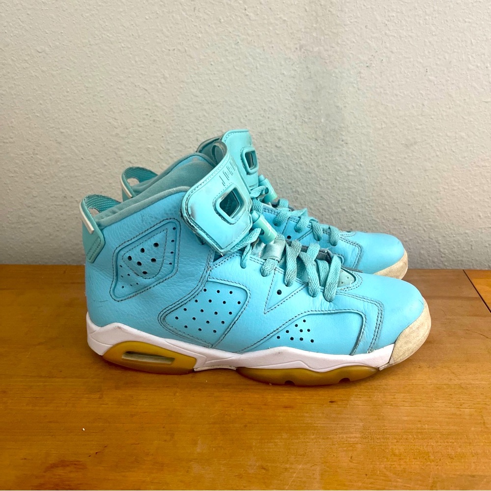 Nike Air Jordan Retro VI Still Blue Size 5.5y 543390 407 Diamond Dunk SB XI XII